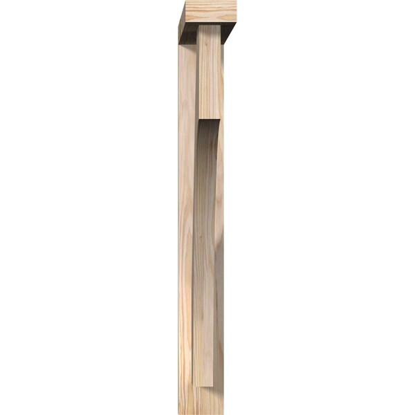 Westlake Block Smooth Bracket W/ Offset Brace, Douglas Fir, 3 1/2W X 22D X 30H